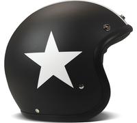 Jet Casque Cafe Racer DMD RETRO Star Noir Blanc Mat taille XXL