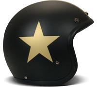 Jet Casque Cafe Racer DMD RETRO Star Noir Or Mat taille L