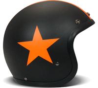 Jet Casque Cafe Racer DMD RETRO Star Noir Orange Mat taille XXL