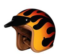 Jet Casque De Moto Demi Casque Moto Vintage Casque Bol Scooter Ouvert Casques pour Hommes Femmes Dot/ECE Homologué Visière Solaire Amovible I,L=(59-60CM)