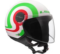 Jet Casque LS2 OF558 SPHERE LUX II Urby Blanc Opaque Vert Rouge taille M