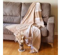 Jet de canap 3 places | Fouta XXL Arthur - Beige - Beige Camel