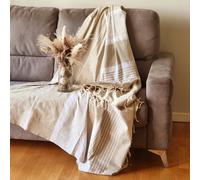 Jet de canap 3 places | Fouta XXL Arthur - Beige - Beige Crme