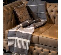 Jet de canap gris 2m x 3m | Fouta XXL Arthur 100% coton - Gris - Gris Fonc