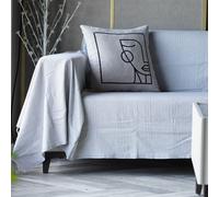 Jet de canap uni - 200cm x 300cm - Gris - Gris Clair