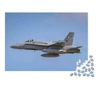 Jet de Chasse Militaire Puzzle 1000 Pièces avec Couleurs Éclatantes, Puzzle Complexe Jeu Éducatif Décompression pour Une Activité Détente, Fun Fresent & Activités pour La Maison 38x26cm/1000pcs