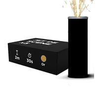 Jet de Scène couleur Or Hauteur 2 Mètres Durée 30 Secondes - Lot de 5 - Jet de scène Artifice d'Intérieur à Étincelles Froides pour Mariage - Design FULL BLACK sans inscription - SPARKLERS CLUB®