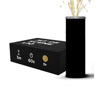 Jet de Scène Hauteur 3 Mètres Durée 60 Secondes - Jet de scène Artifice d'Intérieur à Étincelles Froides pour Mariage - Design FULL BLACK sans inscription - Catégorie F1