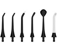 Jet dentaire classique de remplacement pour embout de jet d'eau dentaire alimenté par piles, 6 buses,compatible avec les irrigateurs buccaux TH2D4, Noir
