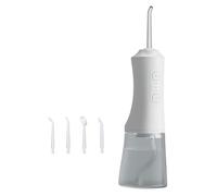 Jet Dentaire Hydropulseur Portable Water Flosser,Arrêt Intelligent,3 Modes de Réglage, 4 Buses Fonctionnelles,Rotation à 360°,Réservoir d'Eau de 300ml,Étanche IPX7 (White)