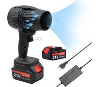 Jet Dry mini-souffleur en set de 2 - Ventilateur à batterie 21V avec moteur à turbine, forte puissance, régulateur de vitesse & boîtier léger