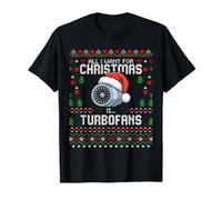 Jet Engine Christmas, ingénieur aérospatial, aéronautique, Ugly Xmas T-Shirt