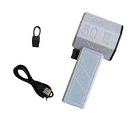 Jet Fan Souffleur Portatif 50mm Moteur Brushless 700-800g Poussée Rechargeable 4000mAh - Puissance Optimale, Compact & sans Fil pour Nettoyage Clavier Voiture Maison (Blanc et Noir)