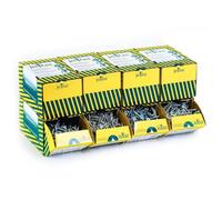 Jet-Fast Assortiment de Vis à Bois Pozidriv PZD 4800 Pièces - Géant Coffret de Vis pour Bois en Acier Zingué Tête Fraisée, Kit Visserie, Boîte de Vis Multi-Tailles avec Empreinte Cruciforme