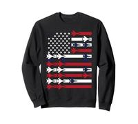 Jet Fighter Drapeau USA Patriotique Jet Fighters Drapeau américain Sweatshirt