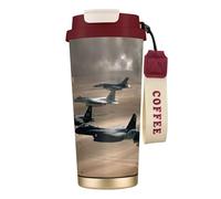 Jet Fighter Tasse à café à double paroi en acier inoxydable 316, durable, isolée et élégante, adaptée pour les amateurs de café et de thé