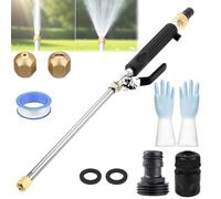 Jet Flux Pressure Washer with 2 Different Nozzles and Hose Connectors for Garden Hose, Cars, Driveways & Patio (black)