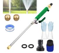 Jet Flux Pressure Washer with 2 Different Nozzles and Hose Connectors for Garden Hose, Cars, Driveways & Patio (green)