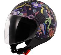Jet Helmet LS2 OF558 SPHERE LUX II Bloom Blau Mattrosa taille L