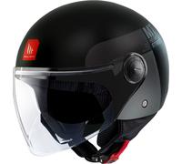 Jet Helmet MT Helmets Street S Inboard D2 Noir Gris Mat taille M
