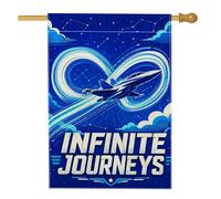 Jet House Drapeau moderne avec nuages dynamiques sans bleu double face en toile de jute décorative pour extérieur, terrasse, pelouse, entrée, camping 71,1 x 101,6 cm