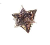 Jet International Excité Belle Grande Améthyste Véritable Orgone Merkaba 4 "Énorme Grand Cristal Pierres Précieuses Cuivre Métal Mix Rare Guérison Positive
