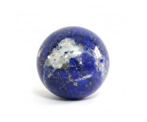 Jet International Lapis Lazuli 45-50 mm Env. Boule Sphère Pierre Gemme A + Sculpté À La Main Cristal Autel Guérison Dévotion Focus Chakra Spirituel Nettoyage Métaphysique