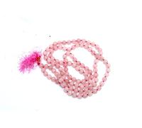 Jet International Meilleure Qualité Quartz Rose Prière Japa Mala Livret Gratuit Cristal Thérapie 7-8 mm 108 + 1 Prière A ++ Perles Méditation Concentration Guérison