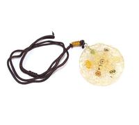 Jet International Quartz cristal Orgone Chakra pendentif Cube de Metatron rond 2 pouces env. Diamètre 3e oeil Activation Boost Guérison Pierres Précieuses Chakra Équilibrage Crystal Grid Crystal Ima