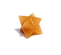 Jet International Quartz doré Merkaba 1 pouce Étoile Guérison Spirituelle Divine Inde A ++ Cristal Thérapie Géométrie