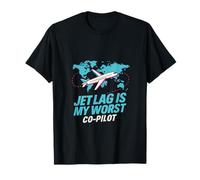 Jet Lag est mon pire graphique de co-pilote sur Wanderlust T-Shirt