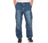 JET LAG Jean cargo pour homme Coupe décontractée, bleu clair, 32W x 32L