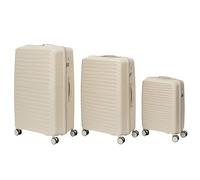 JET LAG - Lot de 3 Valises Dubai XL - Capacité 39L, 100L, 140L - Design Élégant et Moderne - Robustesse et Maniabilité - Sécurité Renforcée - Couleur Beige