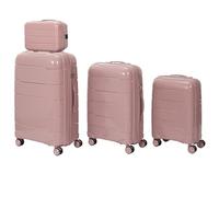 Lot De 3 Valises Rigides - Jet Lag - Madrid - Chic - Rose Poudré