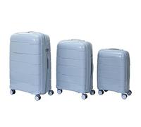 JET LAG Lot de 3 Valises Madrid 38L 71L 107L Rangement Optimal Bleu