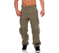 Jet Lag Pantalon cargo 007 ciment pour homme coupe ample XL/32
