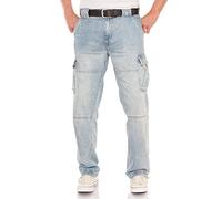 Jet Lag Pantalon cargo pour homme 21-753 Long poches latérales pour homme, Bleached., XXXXL