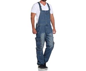 Jet Lag Salopette en jean pour homme - Coupe ample