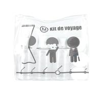 JET LAG - SC15130 - Kit De Voyage Flacon X3 Et Pot Picto X3 Coloris Aléatoire, Blanc, 3 Pièces