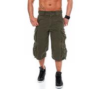 Jet Lag Short cargo pour homme 007 3/4, olive, XXL