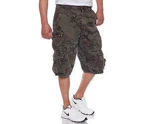 Jet Lag Short cargo pour homme modèle 007 en vert camouflage - Vert - Large
