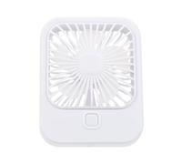 JET LAG - Ve6102 - Ventilateur Portable Compact Rechargeable 2 - Ultra-Léger - Idéal pour Bureau et Voyage - Fonctionne sur Batterie - Matériau Abs Durable - Couleur Blanc - Taille Standard