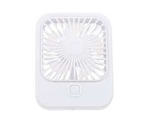 JET LAG - Ve6102 - Ventilateur Portable Compact Rechargeable 2 - Ultra-Léger - Idéal pour Bureau et Voyage - Fonctionne sur Batterie - Matériau Abs Durable - Couleur Blanc - Taille Standard
