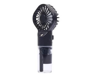 JET LAG - Ve6103 - Ventilateur Brumisateur Rechargeable 2 - Compact et Léger - Réservoir Intégré - USB-C - Idéal pour Sorties et Bureau - Couleur Noir - Taille Standard