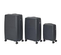 JET LAG, VO0050, Lot de 3 Valises Dubai XL Noir 39L 100L 140L, Capacité de Rangement exceptionnelle, Design élégant et Moderne, Robustesse et durabilité, Maniabilité optimale, Sécurité renforcée