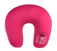 Jet LAG - VO1126 Oreiller de Voyage - Coussin À Microbilles - Conçu pour Confort Optimal en Déplacement - Taille 26 cm - Coloris Aléatoire Rose/Noir/Bleu