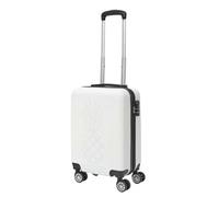 JET LAG, VO134032, Valise Cabine Embossee Ananas Blanche 33L, Valise Cabine embossée Ananas Blanche 33L de Design Unique, Dimensions compactes