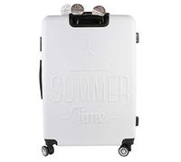 Jet LAG - VO1341, Lot de 3 valises embossées rigides avec Verrouillage intégré, 4 Roues pivotantes, Conçu pour Le Voyage, Tailles 28L, 59L, 100L, Couleurs : Blanc, Bleu, Noir