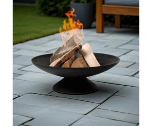 Jet-line Brasero d'extérieur en métal Indio Noir diamètre : 60 cm, Hauteur: env. 21 cm feu de Jardin feu de terrasse feu de Balcon, Poids 2,5 kg