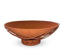 Jet-Line Brasero Doha Aspect Rouille Diamètre 62 cm | Pour jardin ou terrasse, Feu de camp d'extérieur, Deux aspects
